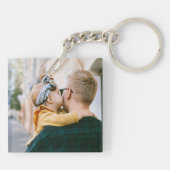 Best Dad Ever Script Photo Sleutelhanger (Achterkant)