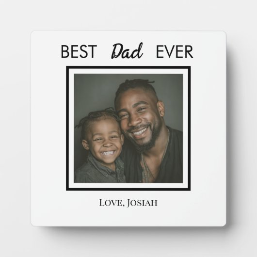 Best Dad Ever Tabletop Plaque with Easel Fotoplaat (Voorkant)
