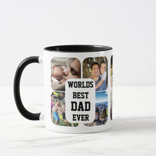 Best DAD ever Ten photo collage Mug (Gauche)