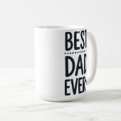 Best Dad Ever Typography Cute Fathers Day Mug (Devant droit)