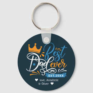 Best Dad Ever Typography Sleutelhanger