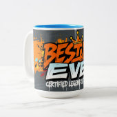 Best Dad Ever Urban Graffiti Edition Father’s Day Tweekleurige Koffiemok (Voorkant links)