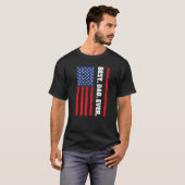 Best Dad Ever USA Vertical Flag T-shirt (Voorkant volledig)