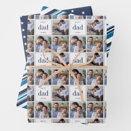 Best Dad Ever Vaderdag Coordinating Inpakpapier Vel (In situ)