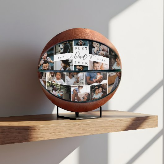 Best Dad Ever Vaderdag Photo Collage Basketbal