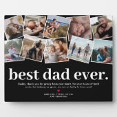 Best Dad Ever Vaderdag Photo Collage Fotoplaat (Voorkant)