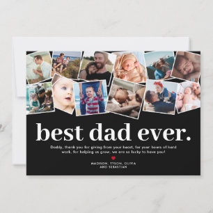 Best Dad Ever Vaderdag Photo Collage Kaart