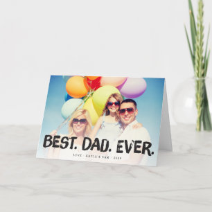 Best Dad Ever Vaderdag Photo Wenskaart Kaart