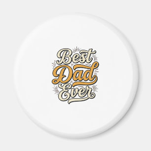 Best Dad Ever Vintage Lettering Shirt Design_1 Magneet