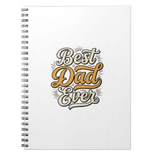 Best Dad Ever Vintage Lettering Shirt Design_1 Notitieboek