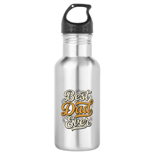 Best Dad Ever Vintage Lettering Shirt Design_1 Waterfles