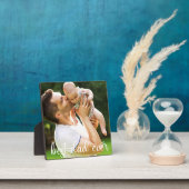 Best Dad Ever White Script Vaderdag Cadeau Fotoplaat (Insitu)