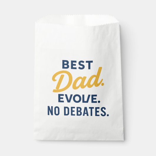 BEST Dad Evolve No Debates Father's Day Favor Bag Bedankzakje (Voorkant)