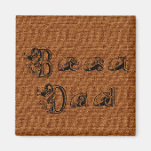 Best Dad Football Sports Text Magneet (Voorkant)