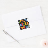 BEST DAD Jamais stickers (Enveloppe)