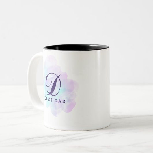 Best dad mug tweekleurige koffiemok (Voorkant links)