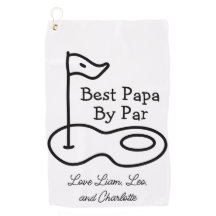 Best Dad Papa van Par Golf Handdoek, Golf Gifts Da