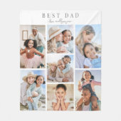 Best Dad Photo Collage Fleece Deken (Voorkant)