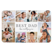 Best Dad Photo Collage Magneet (Horizontaal)