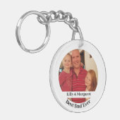 Best Dad Photo Round Sleutelhanger (Voorkant Links)