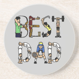 Best Dad Sports Text Onderzetter