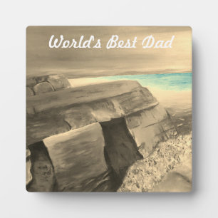 Best Dad Tabletop Plaque met Easel Fotoplaat