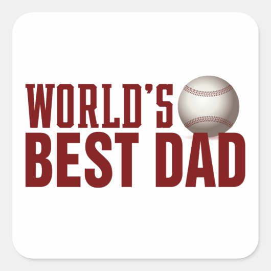 Best Dad Typography Baseball | STICKER (Voorkant)