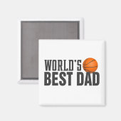 Best Dad Typography Basketball | Magneet (Voorkant / Achterkant)
