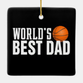 Best Dad Typography Basketball | ORNAMENT (Achterkant)