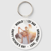 Best Dad Vaderdag Photo Gift ter wereld Sleutelhanger (Voorkant)