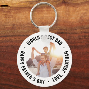 Best Dad Vaderdag Photo Gift ter wereld Sleutelhanger
