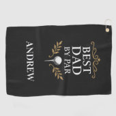 Best Dad van Par Custom Golf Towel Golfhanddoek (Horizontaal)