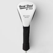 Best Dad van Par Father's Custom Name White Golfheadcover (Voorkant)