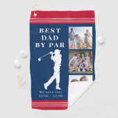 Best Dad van Par Foto Vaderdag Golfhanddoek (Insitu)