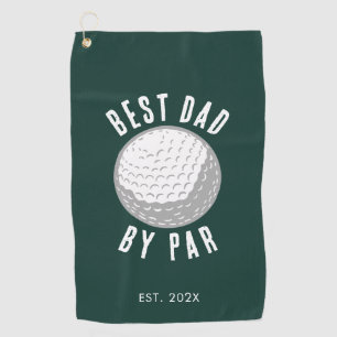 Best Dad van Par Golf Gag Green Custom Golfhanddoek