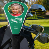Best Dad van Par Kind Fotonaam Groen Golfheadcover