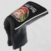 Best Dad van Par Kinderen fotonaam Black Putter Golfheadcover (3/4 voorkant)