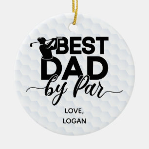 Best Dad van Par Simple & Custom Name Keramisch Ornament