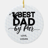 Best Dad van Par Simple & Custom Name Keramisch Ornament (Achterkant)