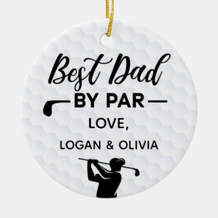 Best Dad van Par Simple & Custom Name Keramisch Ornament