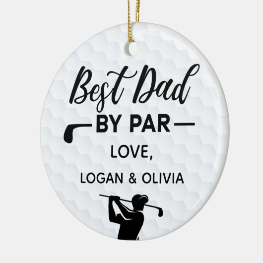 Best Dad van Par Simple & Custom Name Keramisch Ornament (Links)