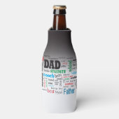 Best Dad Word Cloud Flesjeskoeler (Fles Voorkant)