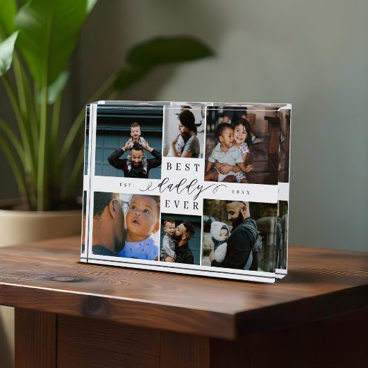 Best Daddy Ever Father's Day 6 Photo Collage Fotoblokken