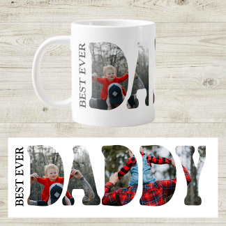 Best Daddy Ever Photo Mug, Custom Father birthday  Extra Grote Beker