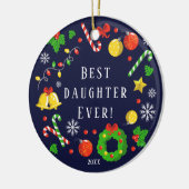 Best Daughter Ever Kerstversiering Keramisch Ornament (Links)