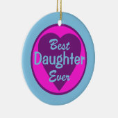 Best Daughter Ever Personalized Ornament (Rechts)