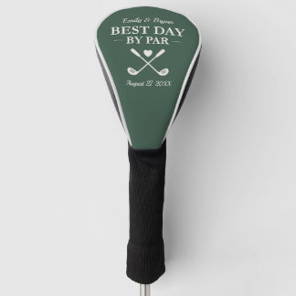 Best Day By Par Modern Personalized Wedding Golfheadcover