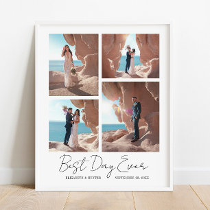 Best Day Ever Passen getrouwd Weddenschap 4 Foto C Poster
