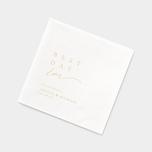 Best Day Ever Simply Typography Modern Wedding (Gauche)