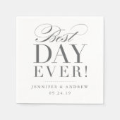 Best Day Ever Wedding Napkin Servetten (Voorkant)
